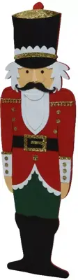 Decoris kerstfiguur vilt notenkraker 8x18x62cm rood