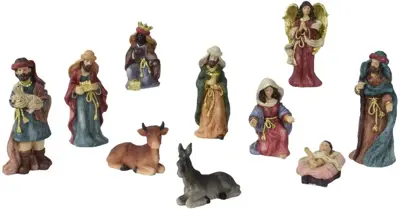 Decoris kerstgroep 10 figuren 13cm multi