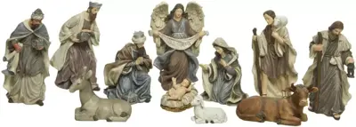 Decoris kerstgroep 11 figuren 15cm multi