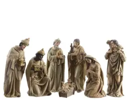 Decoris kerstgroep 7 figuren 20cm multi - afbeelding 1