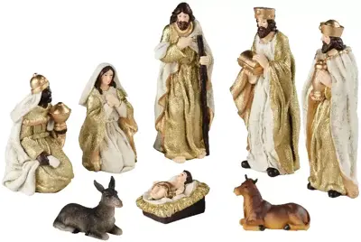 Decoris kerstgroep 8 figuren 15cm multi - afbeelding 1