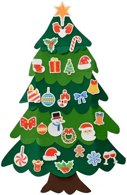 Decoris kerstkalender kerstboom groen 
