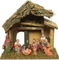 Decoris kerststal met kerstgroep 26cm multi kopen?
