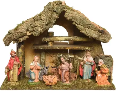 Decoris kerststal met kerstgroep 29cm multi
