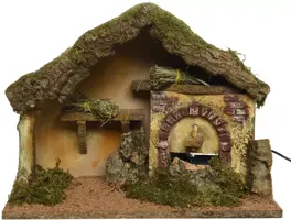 Decoris kerststal naturel 27cm bruin kopen?