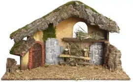 Decoris kerststal naturel 31cm bruin kopen?