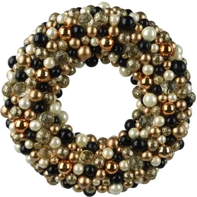 Decoris krans kerstballen 33cm multi - afbeelding 1