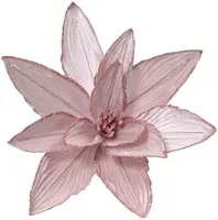 Decoris kunstbloem poinsettia op clip 30cm poederroze kopen?