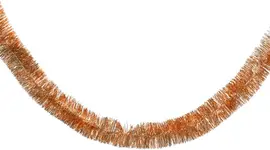 Decoris kunststof guirlande lametta 7x270cm brandy