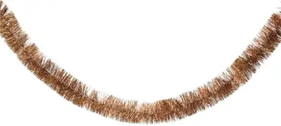 Decoris kunststof guirlande lametta 7x270cm espresso - afbeelding 1