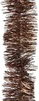Decoris kunststof guirlande lametta 7x270cm espresso - afbeelding 2