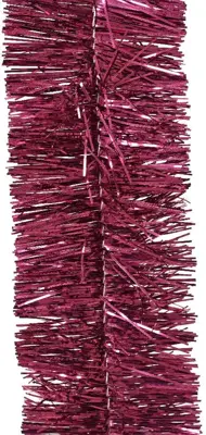 Decoris kunststof guirlande lametta 7x270cm granaatappel