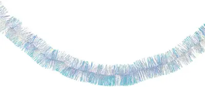 Decoris kunststof guirlande lametta 7x270cm iris