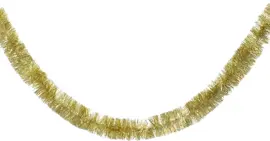 Decoris kunststof guirlande lametta 7x270cm licht goud - afbeelding 1