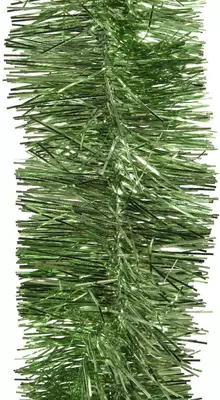 Decoris kunststof guirlande lametta 7x270cm mistletoe groen