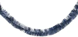 Decoris kunststof guirlande lametta 7x270cm nachtblauw - afbeelding 1