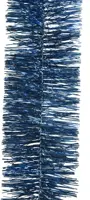 Decoris kunststof guirlande lametta 7x270cm nachtblauw - afbeelding 2