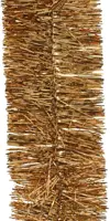Decoris kunststof guirlande lametta 7x270cm pecan bruin