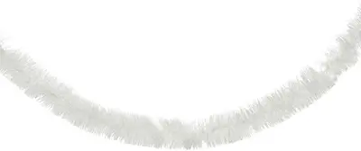 Decoris kunststof guirlande lametta 7x270cm winterwit