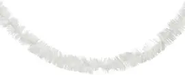 Decoris kunststof guirlande lametta 7x270cm wit - afbeelding 1