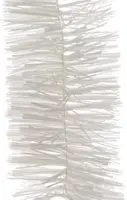 Decoris kunststof guirlande lametta 7x270cm wit - afbeelding 2
