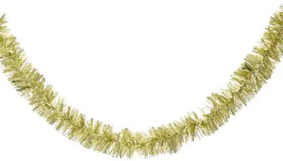 Decoris kunststof guirlande lametta m 10x200cm licht goud