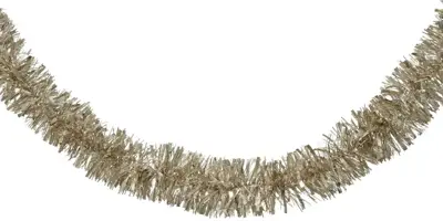 Decoris kunststof guirlande lametta m 10x200cm parel