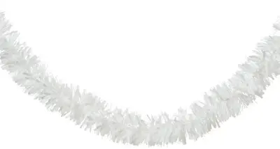 Decoris kunststof guirlande lametta m 10x200cm winterwit