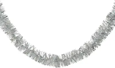 Decoris kunststof guirlande lametta m 10x200cm zilver