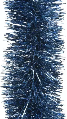 Decoris kunststof guirlande lametta xl 10x270cm nachtblauw