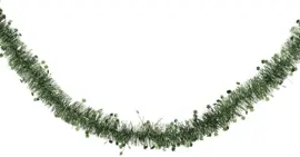 Decoris kunststof guirlande lametta xl ster 10x270cm dennengroen - afbeelding 1
