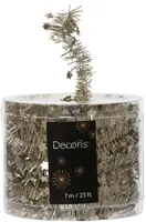 Decoris kunststof guirlande lametta xs ster 3.5x700cm parel