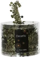 Decoris kunststof guirlande lametta xs ster 3.5x700cm rosemarijn