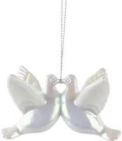 Decoris kunststof kerst ornament duiven 8.5cm iris kopen?