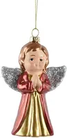 Decoris kunststof kerst ornament engel 12.5cm multi