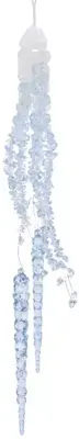 Decoris kunststof kerst ornament ijspegel 40cm licht blauw