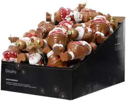 Decoris kunststof kerst ornament kerstman bakker 17.5cm bruin - afbeelding 2