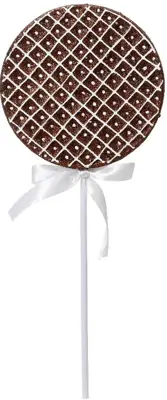 Decoris kunststof kerst ornament lolly 46cm espresso
