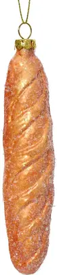 Decoris kunststof kerst ornament stokbrood 14.5cm bruin