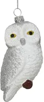 Decoris kunststof kerst ornament uil 10.5cm wit kopen?
