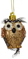 Decoris kunststof kerst ornament uil 6cm bruin kopen?