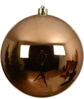 Decoris kunststof kerstbal 14cm brandy