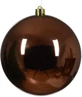 Decoris kunststof kerstbal 14cm espresso