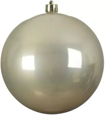 Decoris kunststof kerstbal 14cm parel