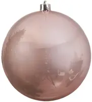 Decoris kunststof kerstbal 14cm poederroze