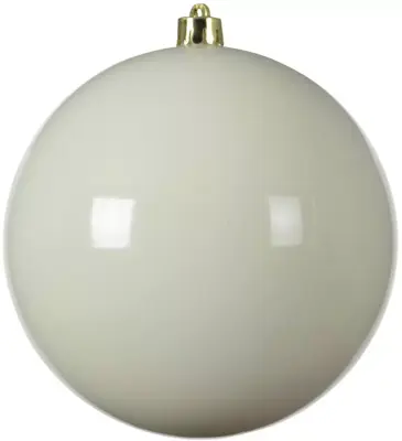 Decoris kunststof kerstbal 14cm wolwit