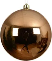 Decoris kunststof kerstbal 20cm brandy