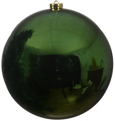 Decoris kunststof kerstbal 20cm dennengroen