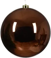 Decoris kunststof kerstbal 20cm espresso