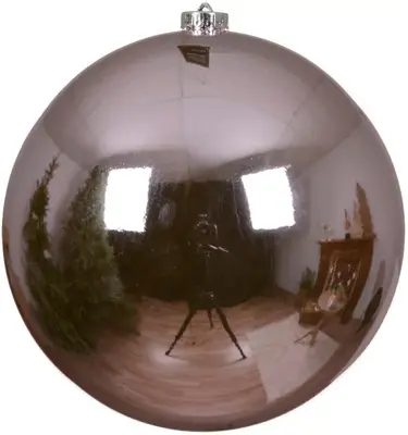 Decoris kunststof kerstbal 20cm fris lila